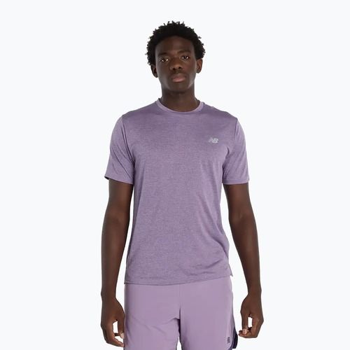 Férfi póló New Balance Athletics Run candied violet heather