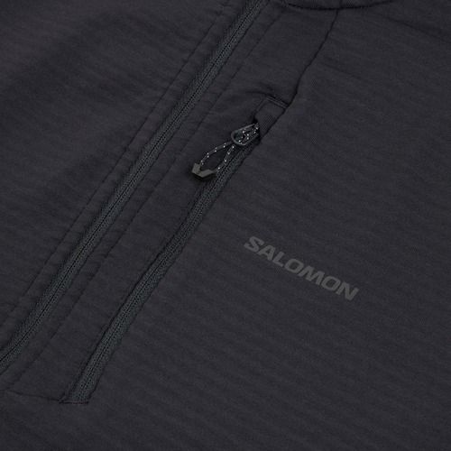 Női polár pulóver Salomon Lightwarm Full Zip deep black