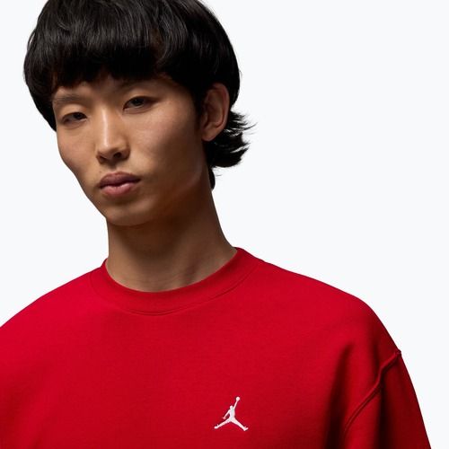 Férfi pulóver Jordan Brooklyn Fleece Crew gym red/white