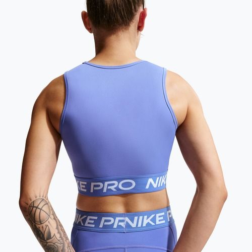 Női edzőpóló Nike Pro Dri-Fit sapphire/white