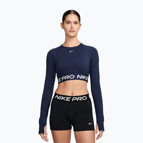 Női hosszú ujjú edzőfelső Nike Pro 365 Dri-Fit midnight navy/white