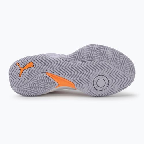 Női kézilabda cipő PUMA Solarstrike 4 puma white/heat fire/lilac crush berry
