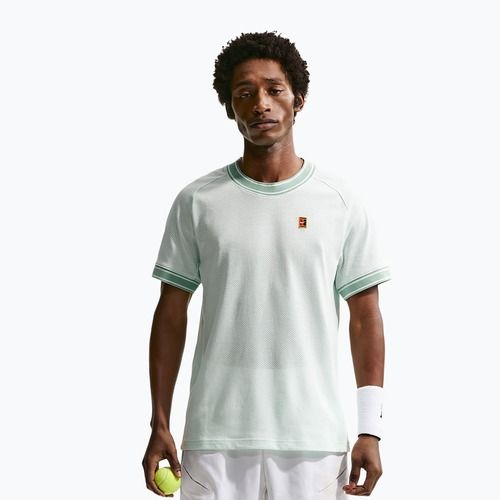 Férfi teniszpóló Nike Court Heritage barely green
