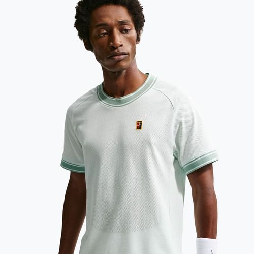 Férfi teniszpóló Nike Court Heritage barely green