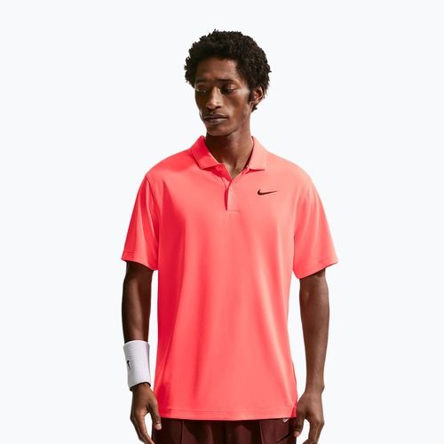 Férfi teniszpóló Nike Court Dri-Fit Polo Solid hot lava/black