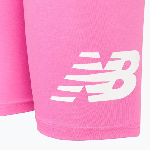 Gyerek rövidnadrág New Balance Stacked Logo Cycle pink satin