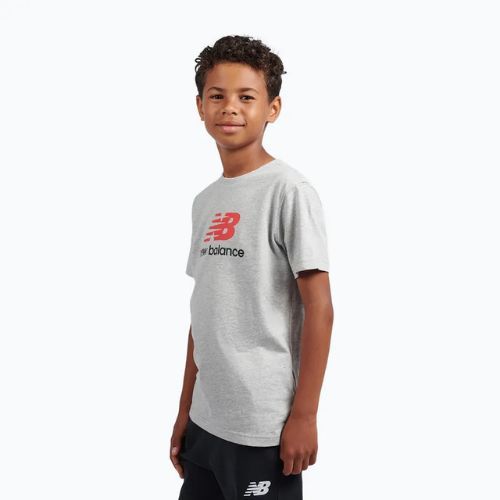Gyerek póló New Balance Jersey Stacked Logo Tee athletic grey heather