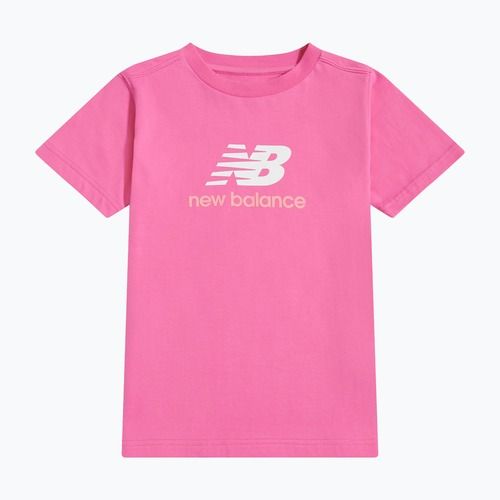 Gyerek póló New Balance Jersey Stacked Logo Tee pink satin