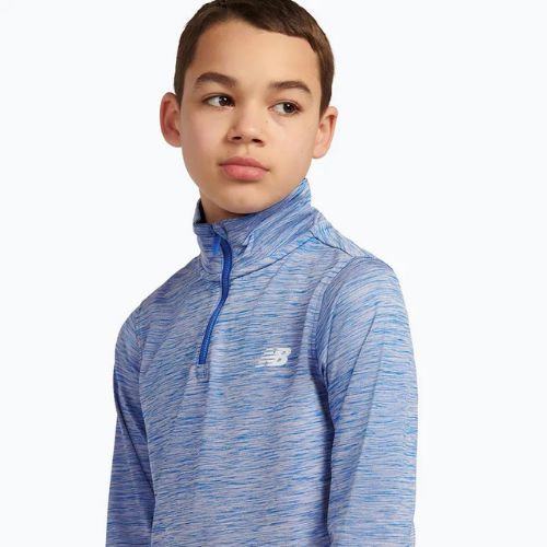 Gyerek pulóver New Balance Athletics Quarter Zip Funnel blue gemstone