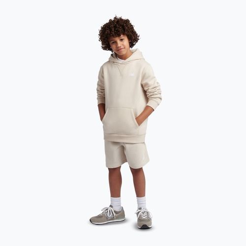 Gyerek pulóver New Balance French Terry Small Logo Hoodie timberwolf