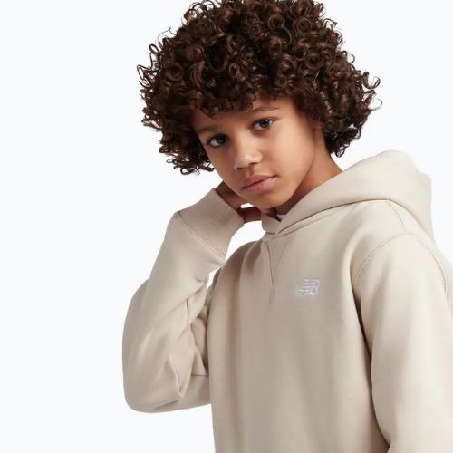 Gyerek pulóver New Balance French Terry Small Logo Hoodie timberwolf