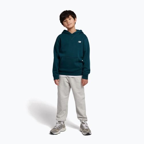 Gyerek pulóver New Balance Brush Back Small Logo Hoodie medusa green