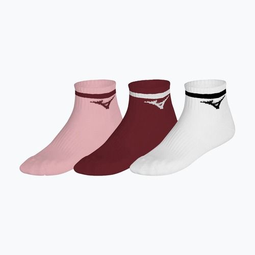 Zokni Mizuno Training Mid With Line 3 pairs pinkesque/lava falls/white