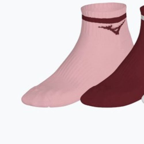 Zokni Mizuno Training Mid With Line 3 pairs pinkesque/lava falls/white