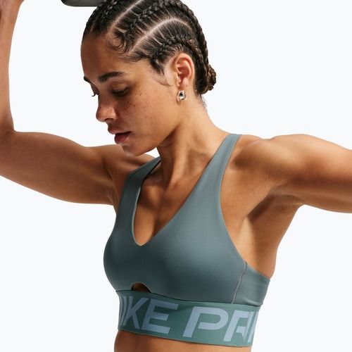 Edzőmelltartó Nike Pro Sculpt Medium Support mineral slate/denim turquoise/white