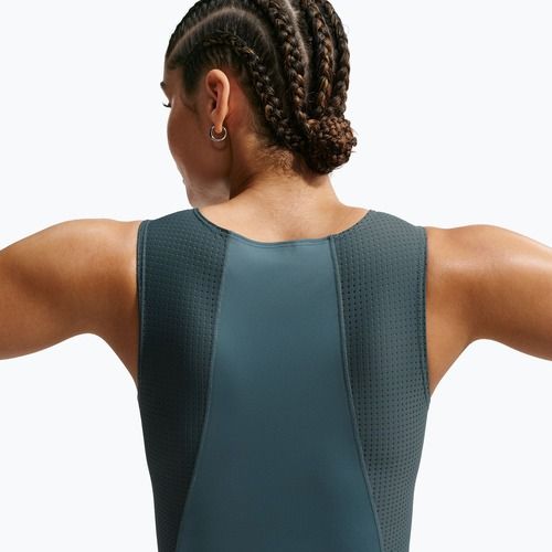 Női edzőpóló Nike Pro Dri-Fit mineral slate/faded spruce/white