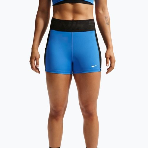 Női edzőshort Nike Pro Sculpt Dri-Fit High-Waisted Biker 5" light photo blue/black/white