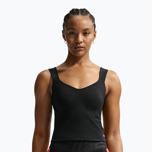 Női edzőpóló Nike Pro Sculpt Medium Support Padded Tank black/white
