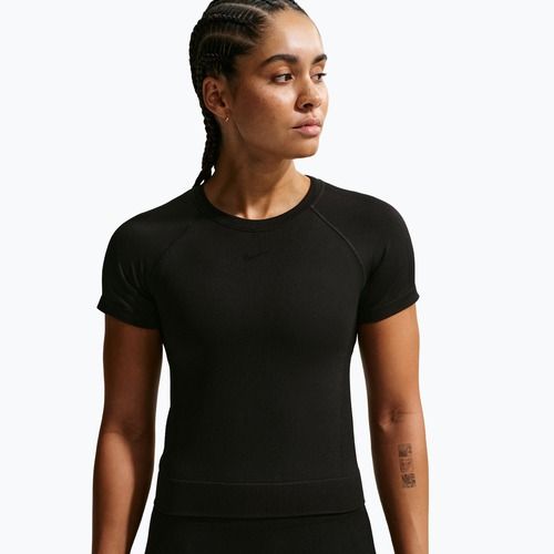 Női edzőpóló Nike Pro Seamless Dri-Fit black