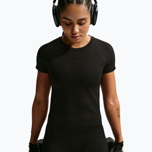Női edzőpóló Nike Pro Seamless Dri-Fit black