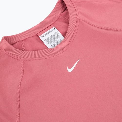 Női edzőpóló Nike Pro Seamless Dri-Fit peony/white