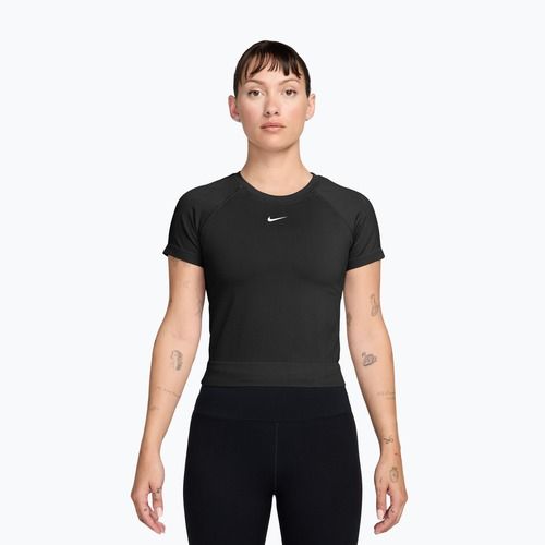 Női edzőpóló Nike Pro Seamless Dri-Fit black/white