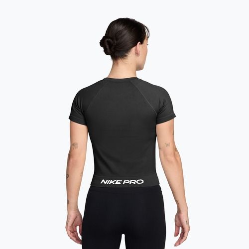 Női edzőpóló Nike Pro Seamless Dri-Fit black/white