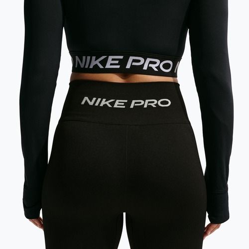 Női edzősort Nike Pro Seamless High Waisted Biker 5" black/white