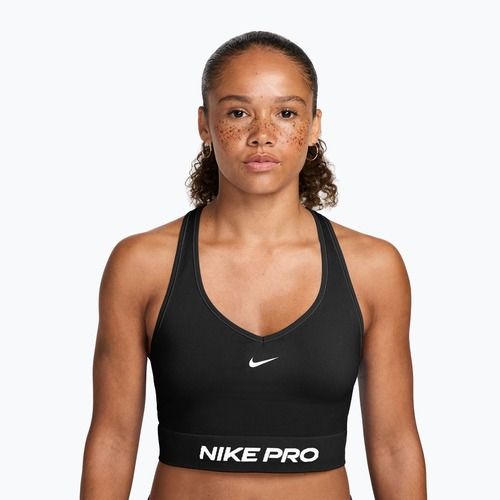 Női edzőpóló Nike Pro Seamless Dri-Fit black/white