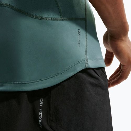 Férfi edzőpóló Nike Pro Training Dri-Fit mineral slate/green strike