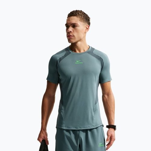 Férfi edzőpóló Nike Pro Training Dri-Fit mineral slate/faded spruce/green strike