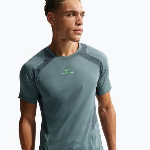 Férfi edzőpóló Nike Pro Training Dri-Fit mineral slate/faded spruce/green strike