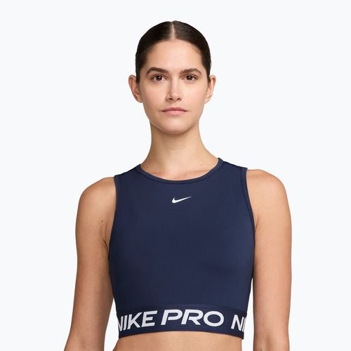 Női edző felső Nike Pro Dri-Fit midnight navy/white