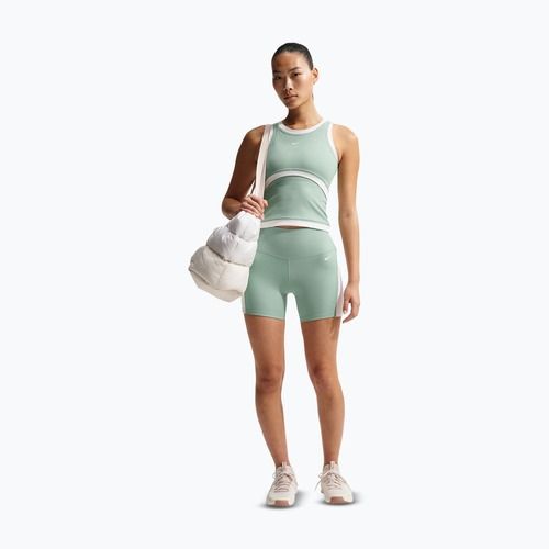 Női rövidnadrág Nike One High Waisted Biker 5" steam/white/white