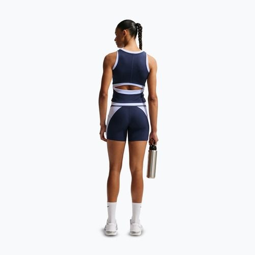 Női edzőpóló Nike One Dri-Fit midnight navy/hydrogen blue/white