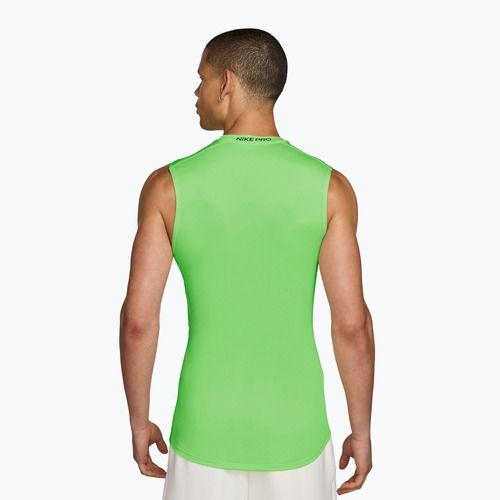 Férfi edzőpóló Nike Pro Dri-Fit Tight Sleeveless Fitness green strike/black