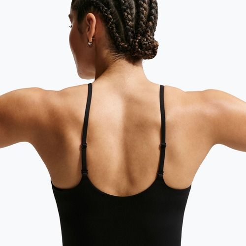 Nike One közepes tartású női edzőpóló fekete/fehér