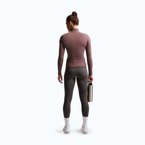 Női edzőfelső Nike One Fitted Dri-Fit Full-Zip burgundy tattoo/white