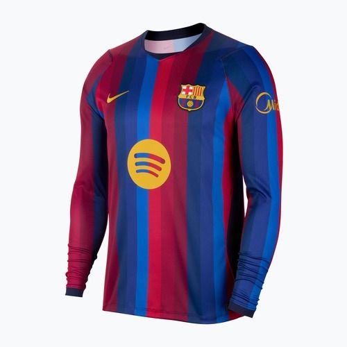 Férfi foci longsleeve  Nike FC Barcelona Dri-Fit Stadium Home LS deep garnet/blue void/mineral yellow