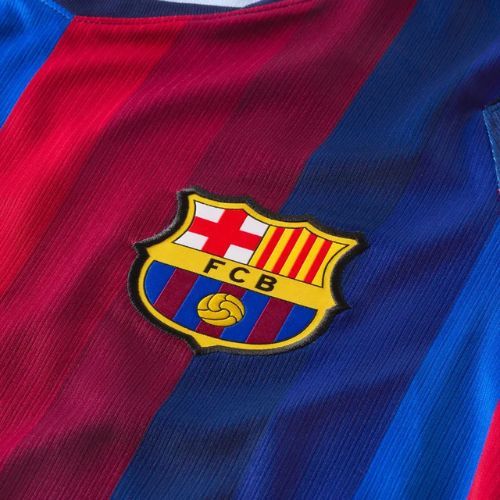Férfi foci longsleeve  Nike FC Barcelona Dri-Fit Stadium Home LS deep garnet/blue void/mineral yellow