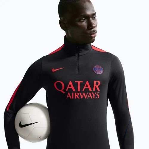 Férfi futball pulóver Nike Paris Saint-Germain Strike Dri-Fit Soccer Knit Drill Top black/global red/global red