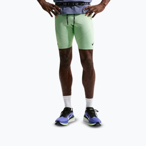 Férfi edző leggings Nike AeroSwift Dri-Fit ADV 1/2 Tights lime blast/steam/light silver/black