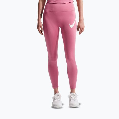 Női futó leggings Nike Tempo Swoosh Run High-Waisted 7/8 peony/white