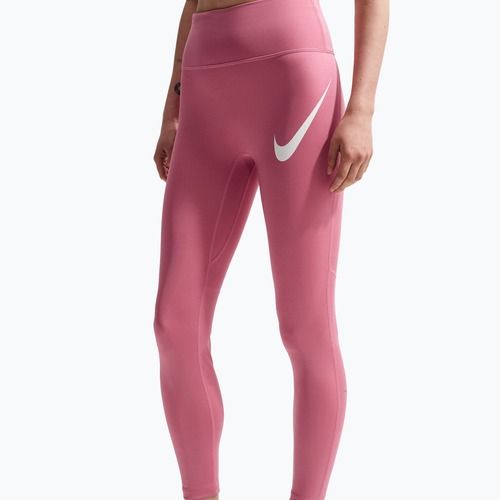 Női futó leggings Nike Tempo Swoosh Run High-Waisted 7/8 peony/white