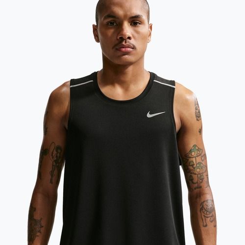 Férfi futópóló Nike Miler Dri-Fit black