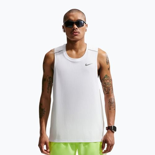 Férfi futópóló Nike Miler Dri-Fit white