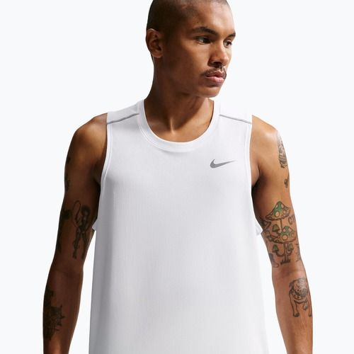 Férfi futópóló Nike Miler Dri-Fit white