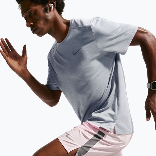 Férfi futópóló Nike Miler Dri-Fit UV grey fog/particle grey