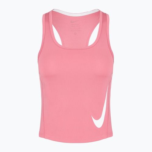 Női futópóló Nike Swoosh Run Dri-Fit peony/photon dust/white
