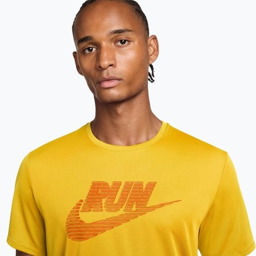 Férfi futópóló Nike Miler Dri-Fit UV laser orange/total orange